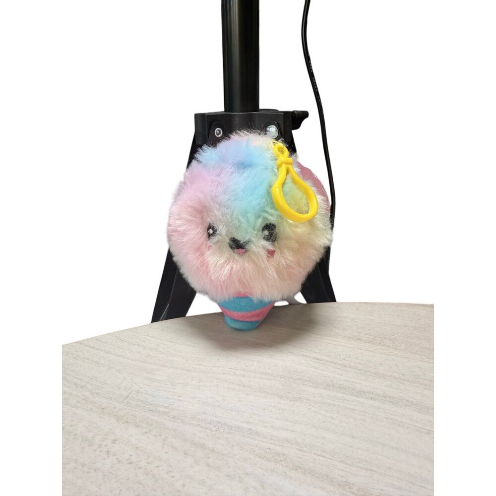 Giggle Scape Cotton Candy Clip-On Plush Pastel Rainbow